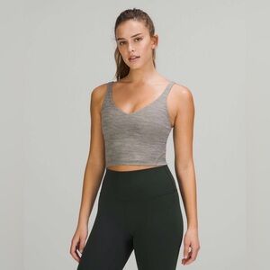 Lululemon Align Tank Top Sports Bra Heathered Rover Gray Size 0